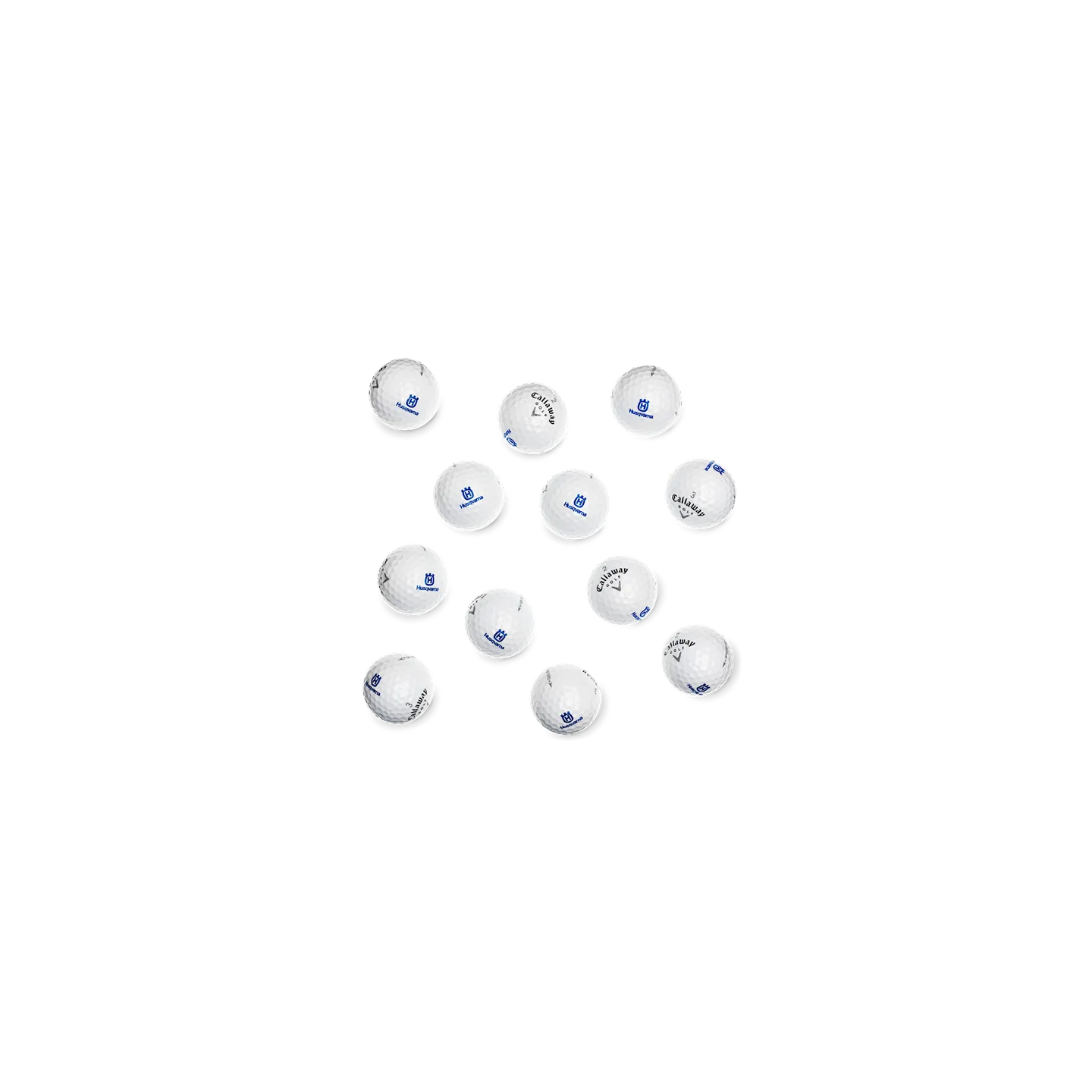 Lot de 12 balles de Golf avec logo HUSQVARNA CALLAWAY WARBIRD 101691989