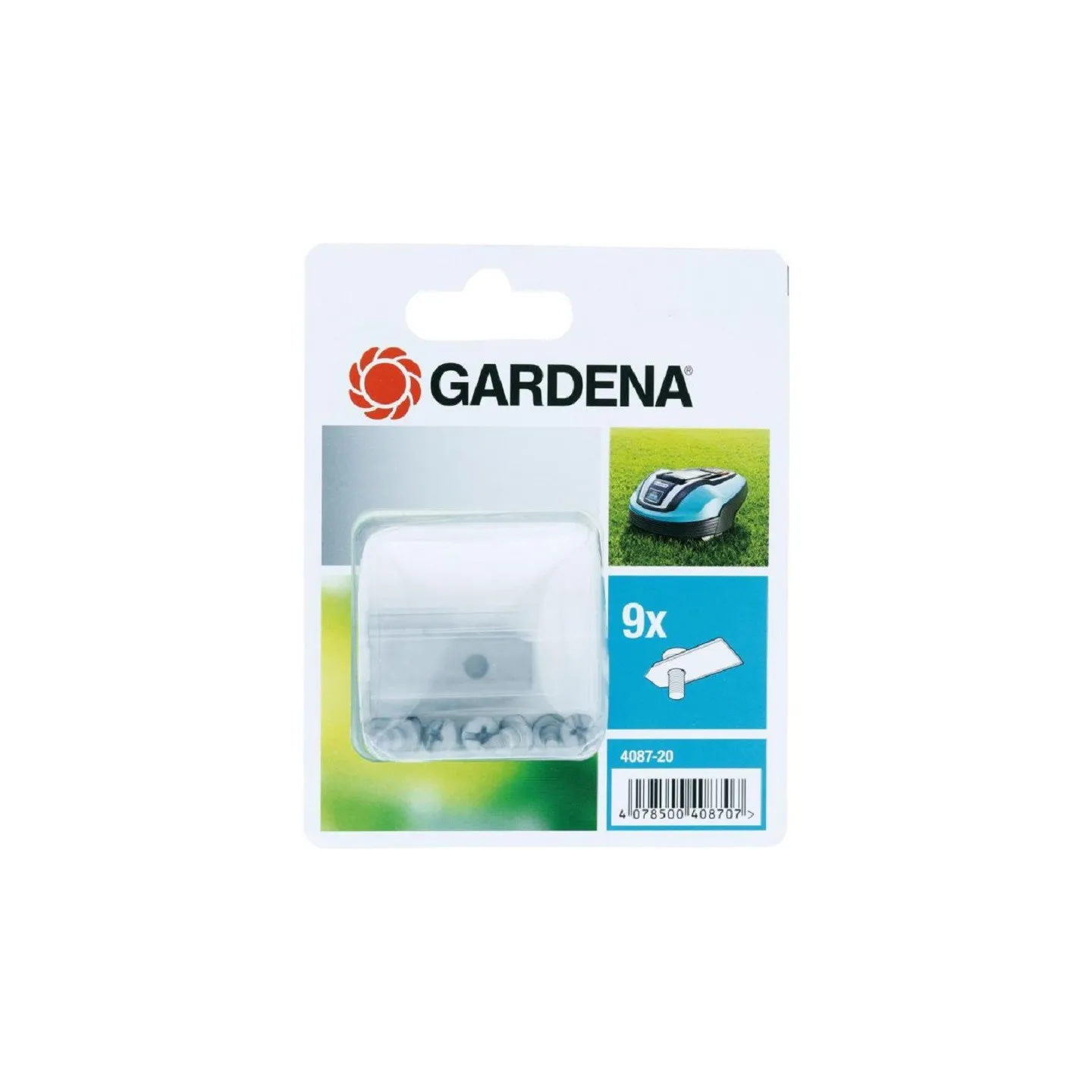 Kit 9 lames 0.60mm CarbonSteel LongLife + vis GARDENA 4087-20