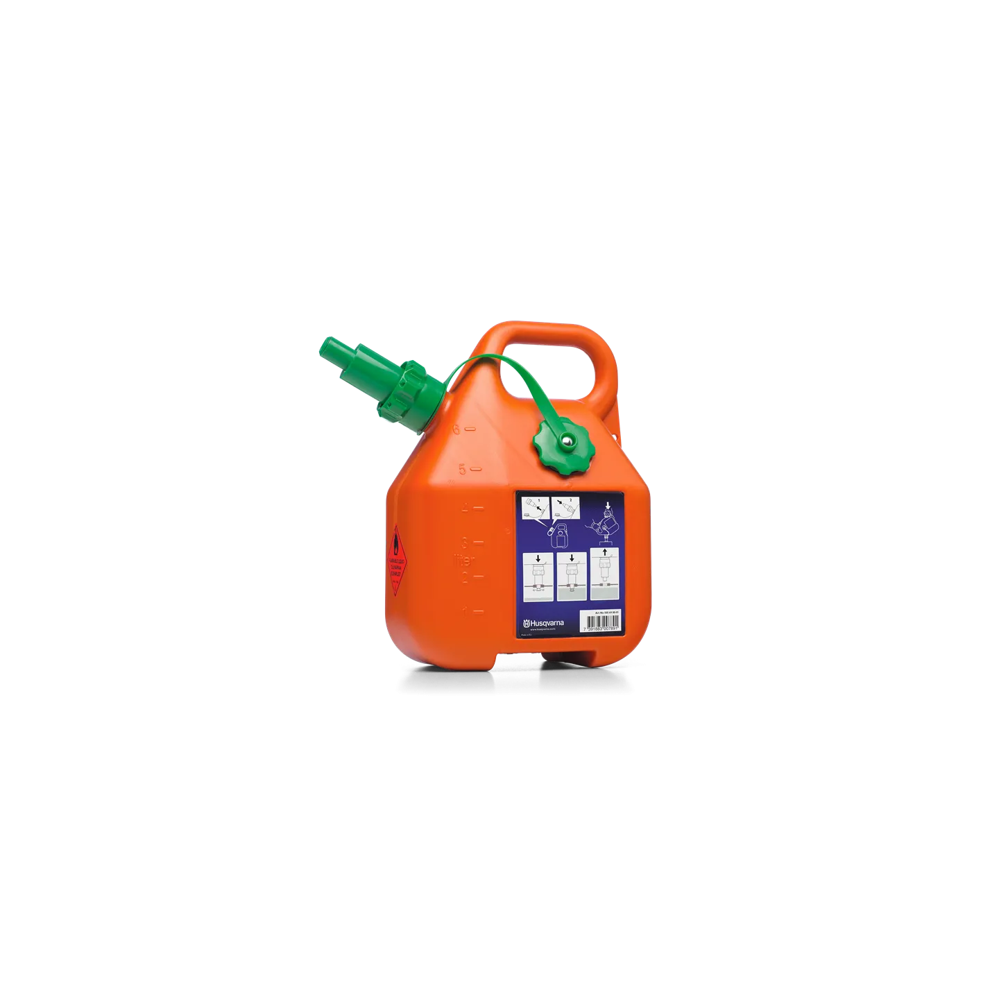 Bidon d'essence avec bec verseur anti-refoulement 6 litres HUSQVARNA 505698001