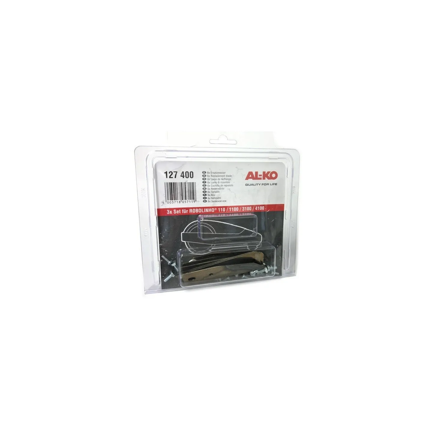 Kit 6 lames inférieures plates pour robot Robolinho ALKO 127400