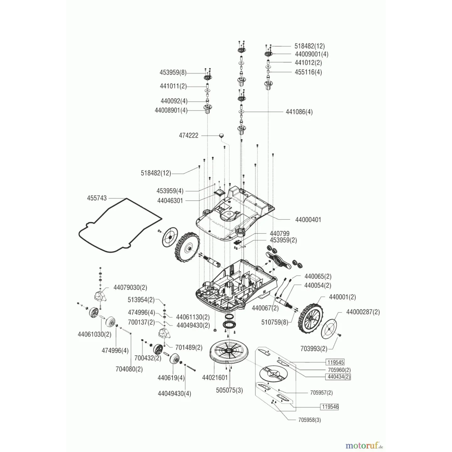 Demi Roue avant pour robot Robolinho ALKO 440619