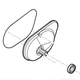 Couvercle du réducteur gauche pour robot série RM ROBOMOW SPP5022A