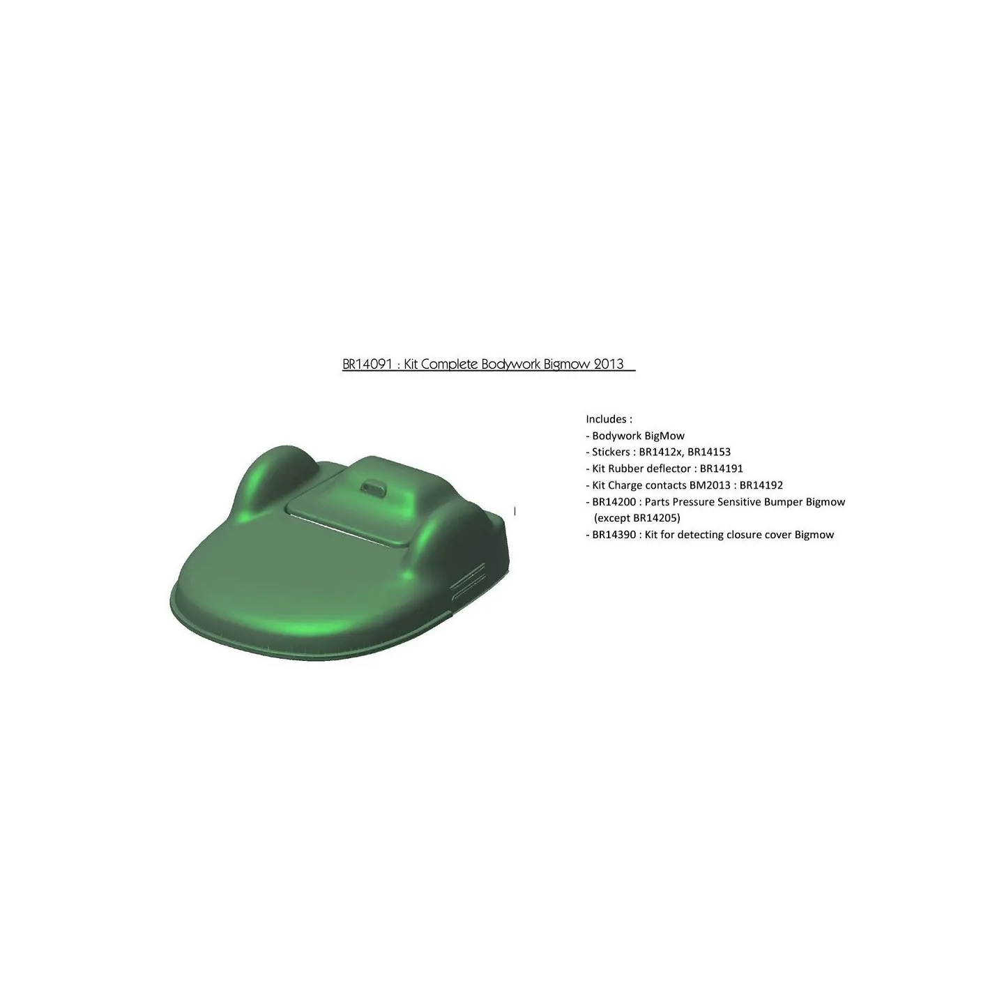 Capot complet pour robot BigMow BELROBOTICS BR14091
