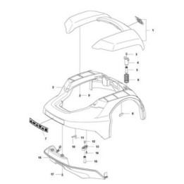 Carrosserie complète gris anthracite pour robot série 100 HUSQVARNA 577955302
