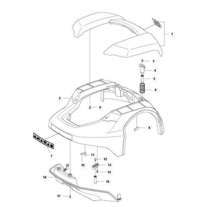 Carrosserie complète gris anthracite pour robot série 100 HUSQVARNA 577955302