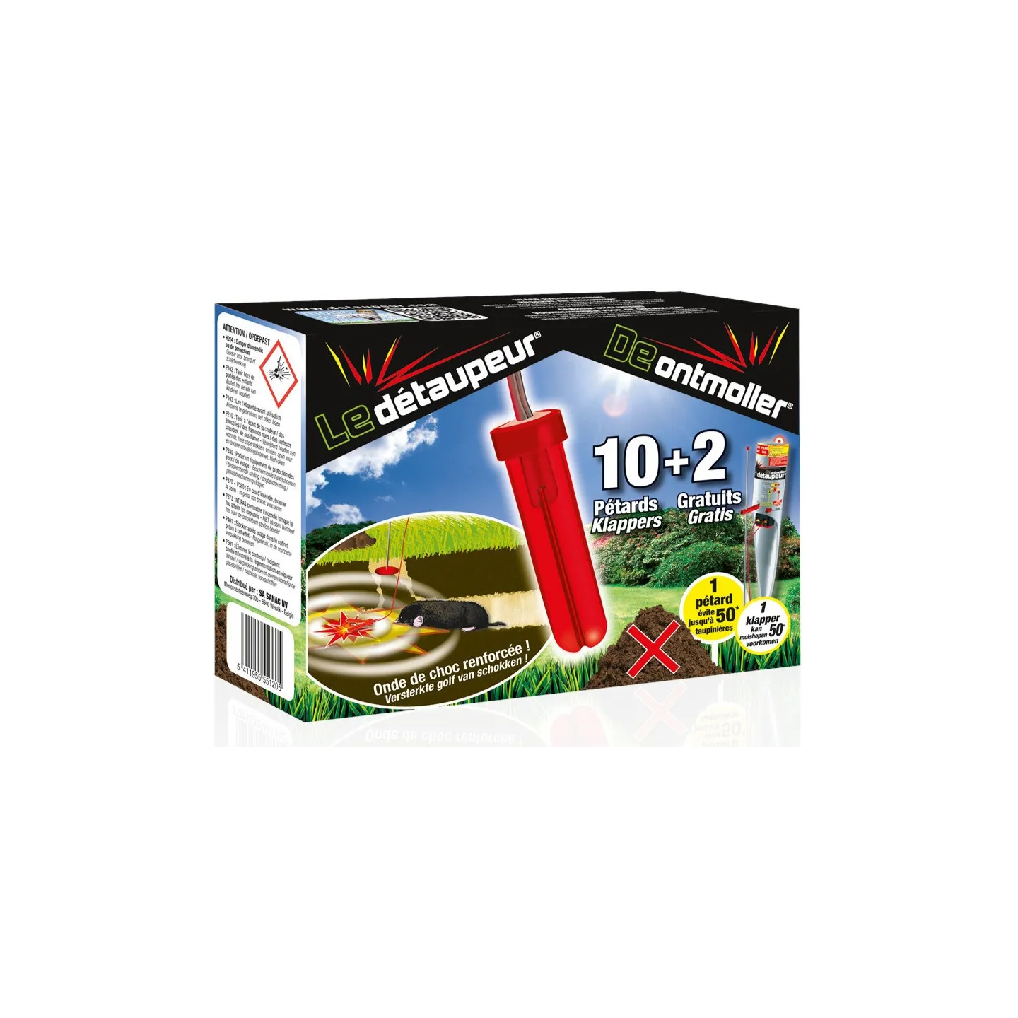 Coffret de 10 Pétards + 2 gratuits pour Détaupeur MYRIAD FO169