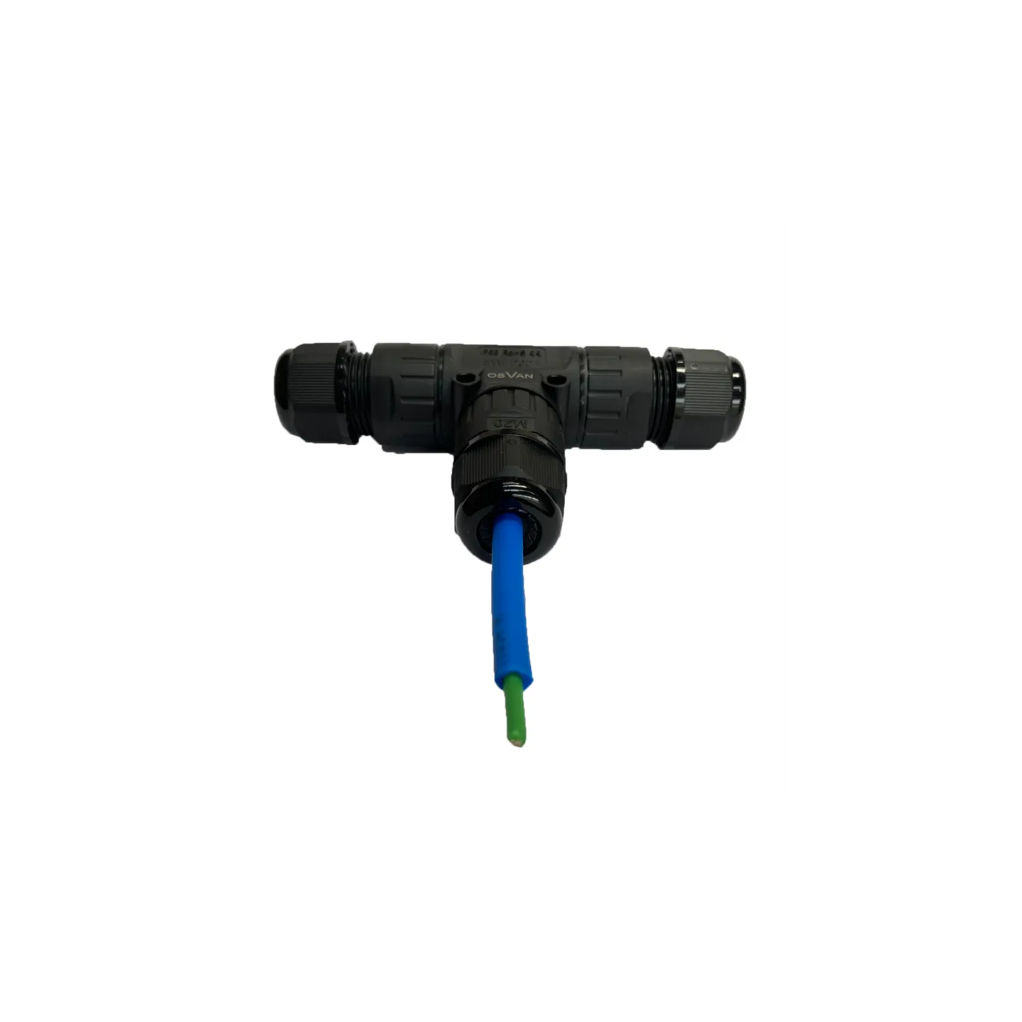 Raccord en T étanche IP67 pour câbles Ø5.9mm & Ø4mm GCC OSVAN CO-002