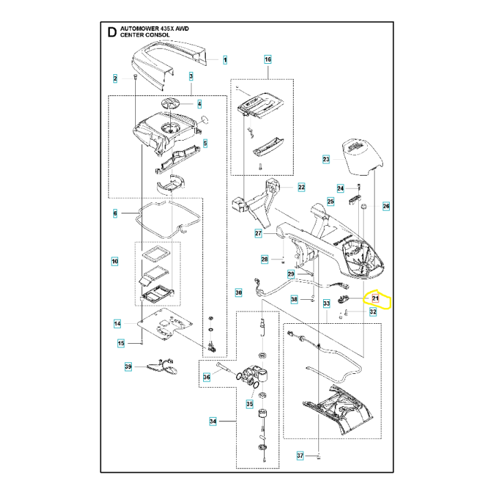 Bloc prise pour robot série AWD HUSQVARNA 593355101