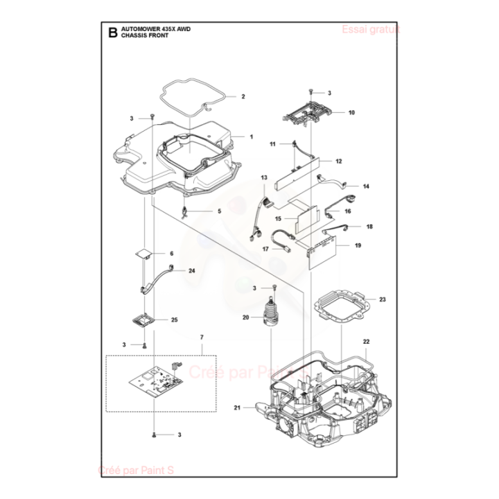 Joint Anti-Poussière pour robot série AWD HUSQVARNA 598369701