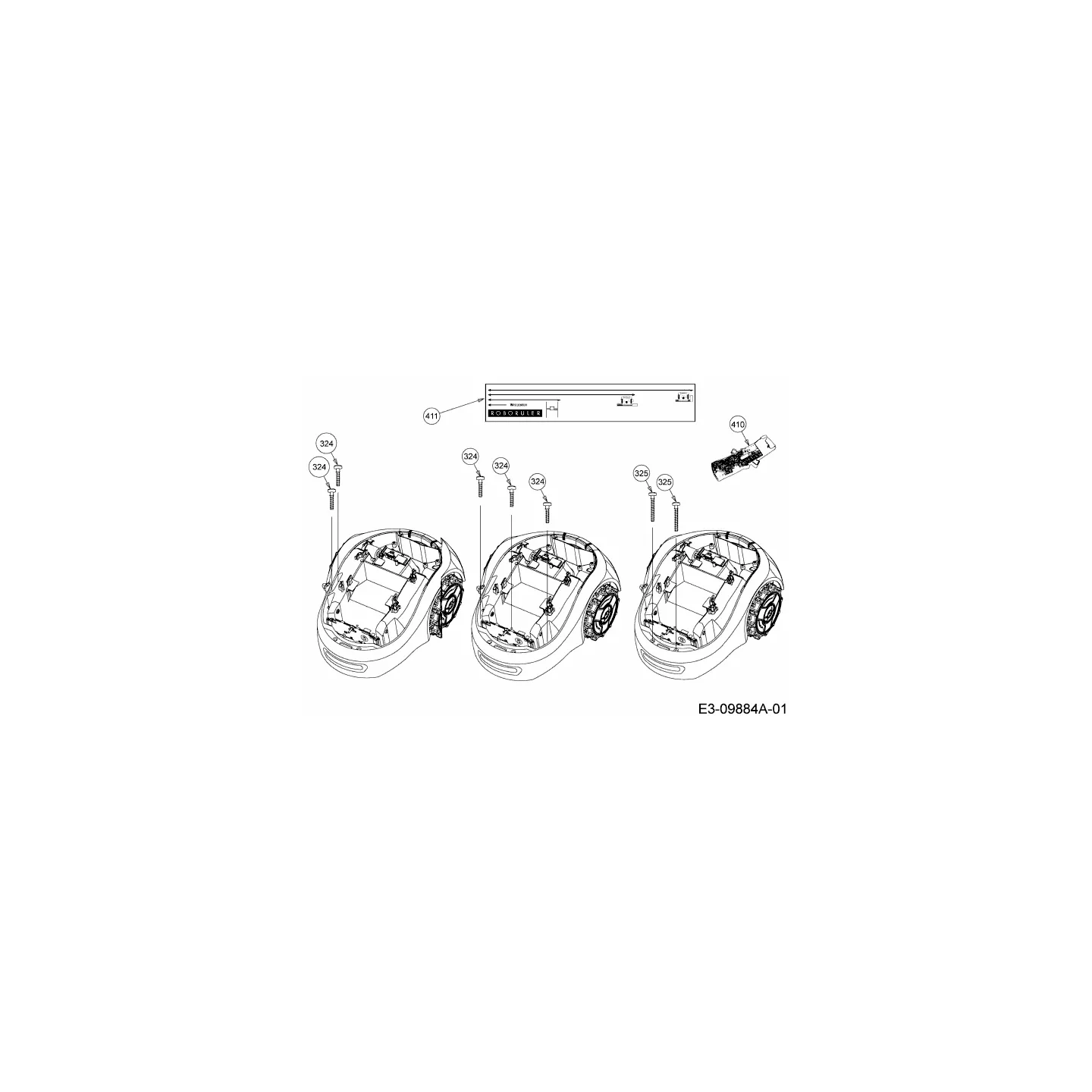 Lot de 5 vis ROBOMOW
