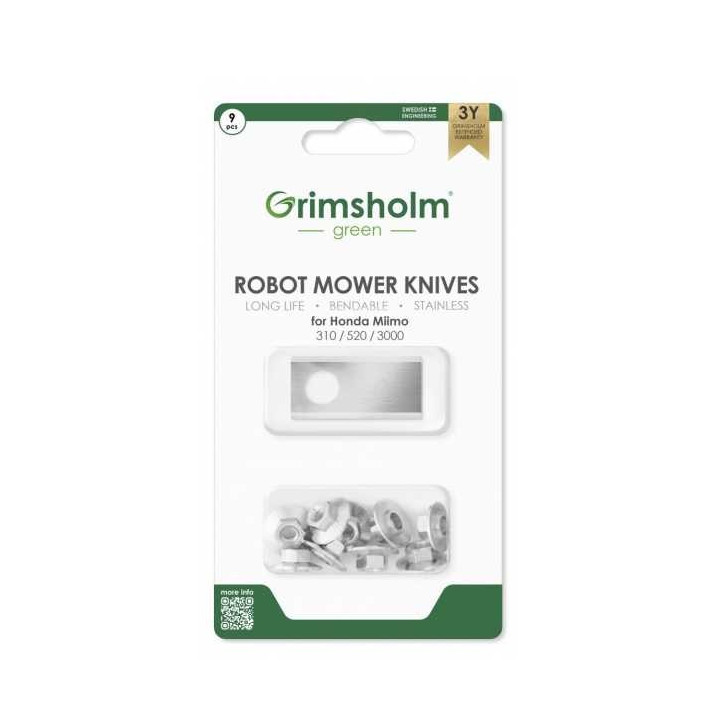 Kit 9 lames adaptables pour Robot MiiMO HONDA 114 GRIMSHOLM