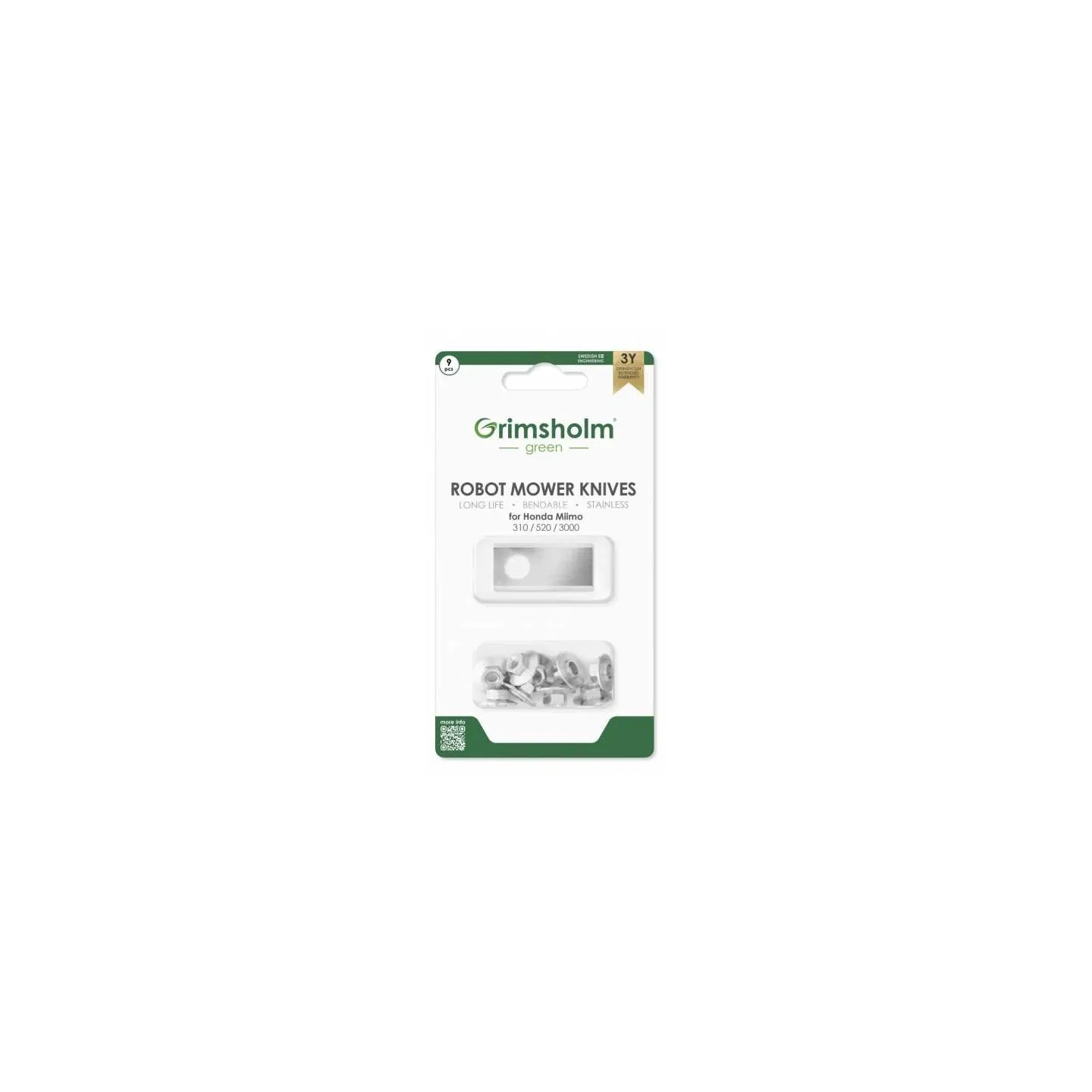 Kit 9 lames adaptables pour Robot MiiMO HONDA 114 GRIMSHOLM