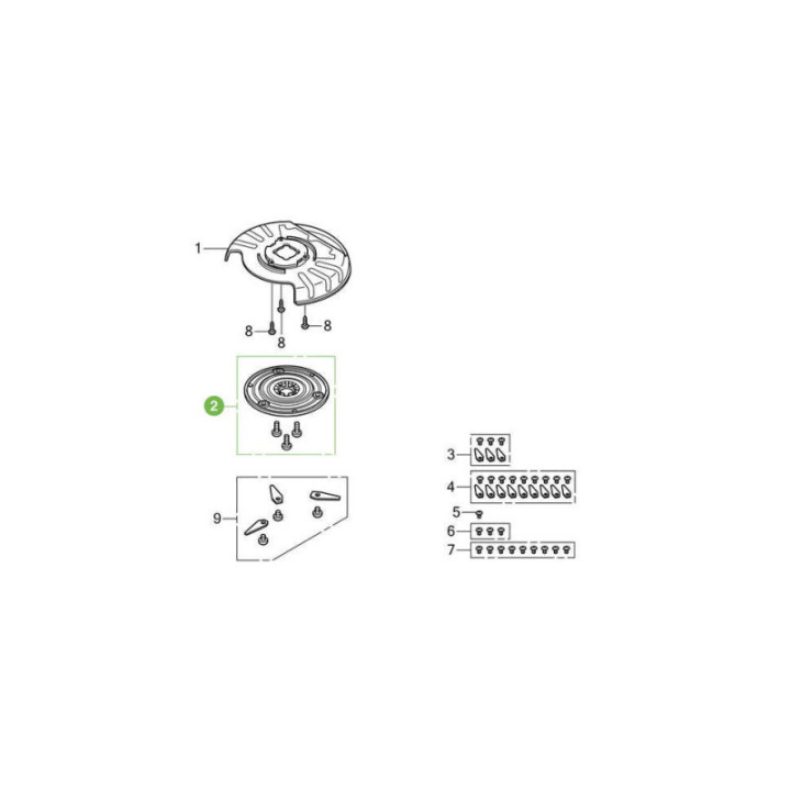 Plateau de Coupe pour Robot MiiMO HRM40-HRM70 HONDA 80006-Y0E-003