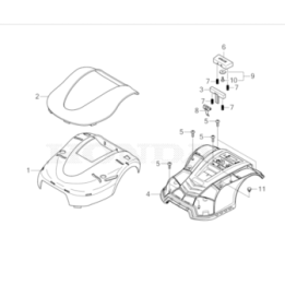 Lot de 4 Ressorts pour Robot MiiMO HONDA 80037-Y0E-003