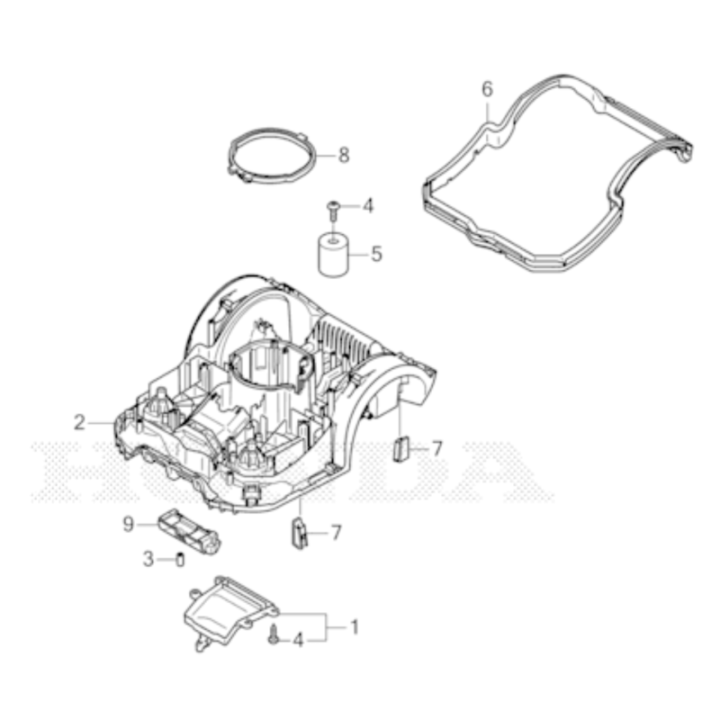 Châssis inférieur pour Robot MiiMO HONDA 80007-Y0H-003