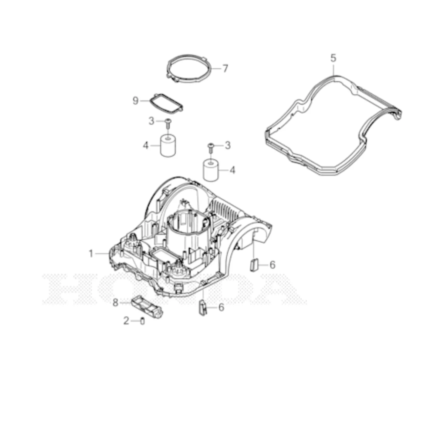 MiiMO HRM40 HRM40LIVE Aimant Avant pour Robot MiiMO HONDA 80033-Y0E-003.png