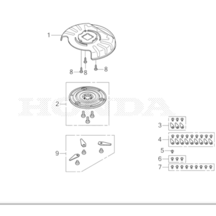 Carter de protection de lames pour Robot MiiMO HONDA 80004-Y0E-013