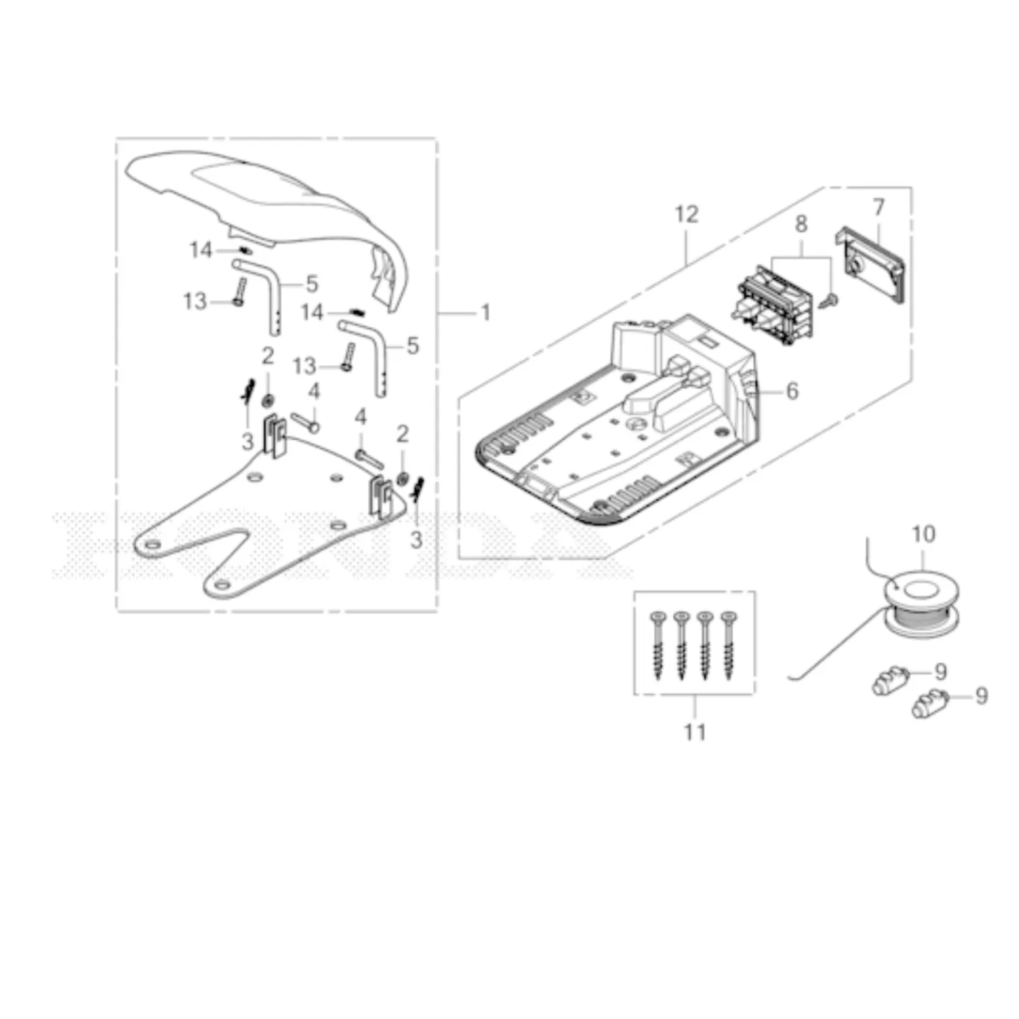 Couvercle de Platine PCB de Station de Charge pour Robot MiiMO HONDA 80012-Y0E-003
