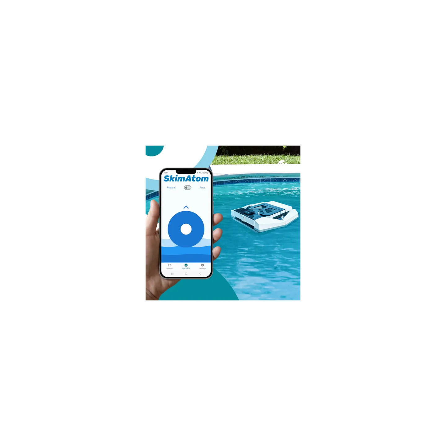 Robot de Surface de Piscine sans fil SkimAtom AGISTAR
