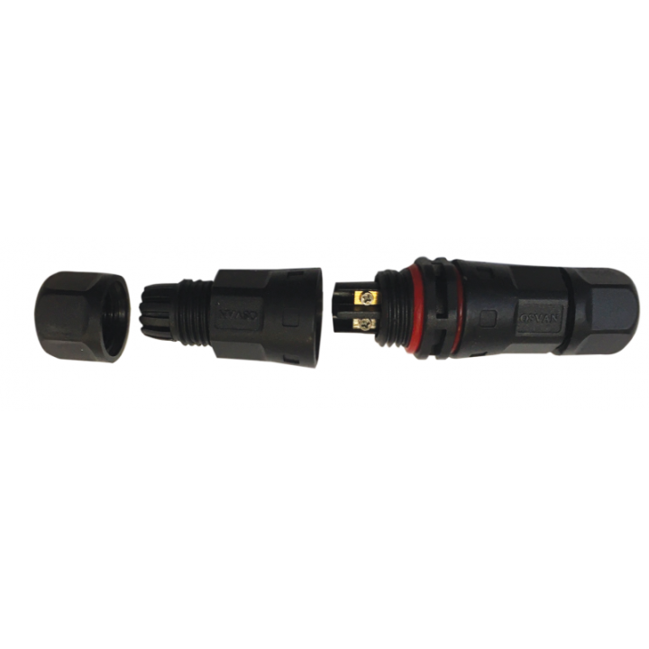 Raccord en ligne étanche IP67 pour câble Ø4mm RMC500 OSVAN CC15C04