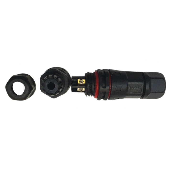 Raccord en ligne étanche IP67 pour câble Ø4mm RMC500 OSVAN CC15C04