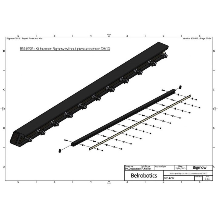 Bumper avant pour Robot BIGMOW BELROBOTICS BR14292