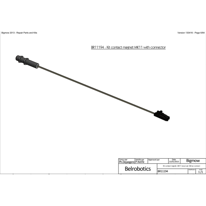 Kit contact magnet MK11 avec connecteur BELROBOTICS BR11194