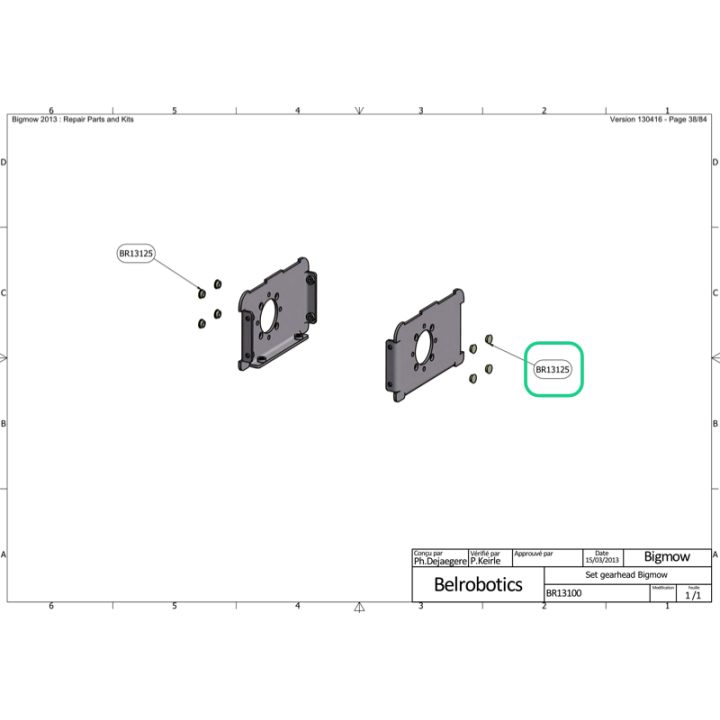 Capuchon Ø8mm pour plaque moteur de roue BELROBOTICS BR13125