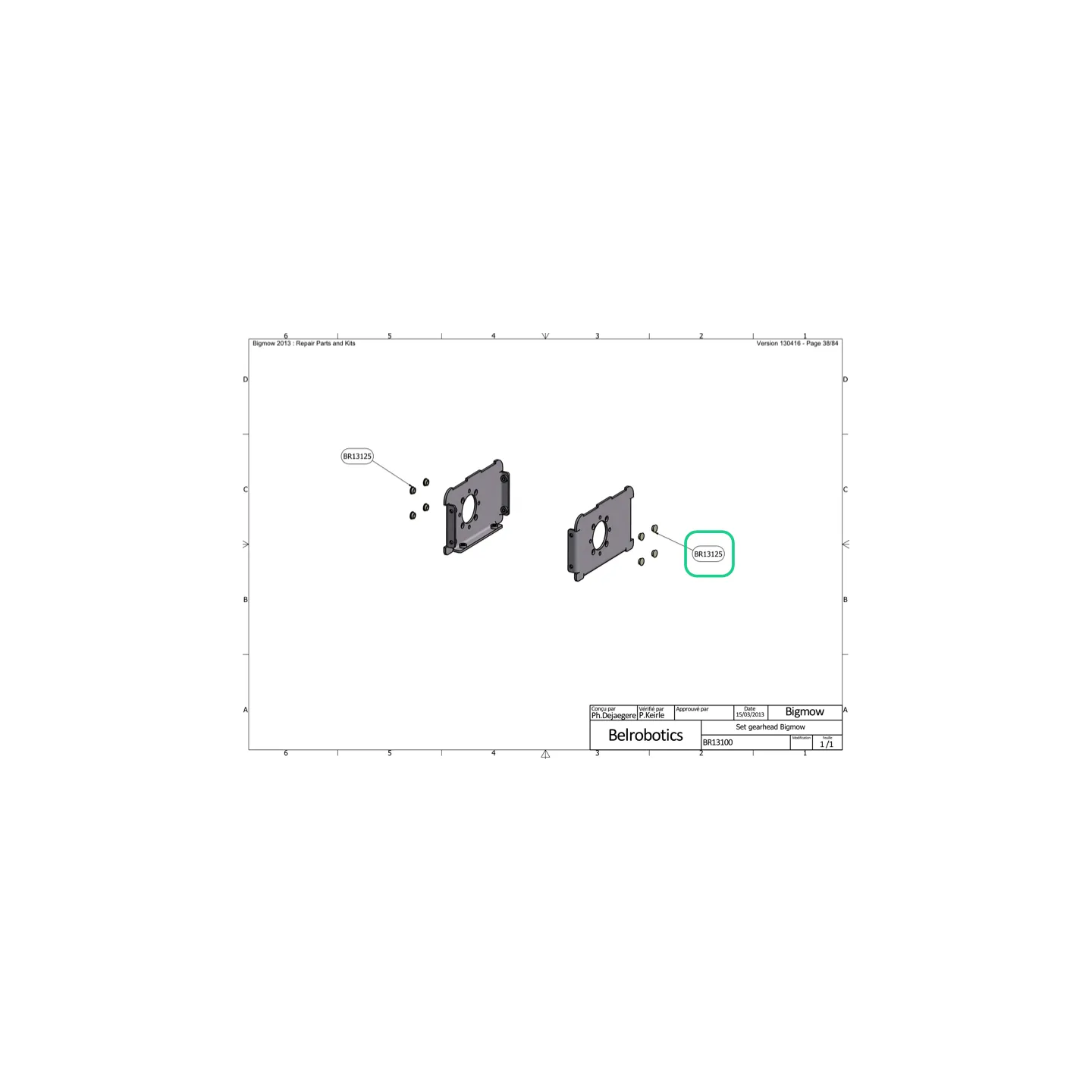 Capuchon Ø8mm pour plaque moteur de roue BELROBOTICS BR13125