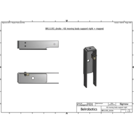 Kit Droit support recul carrosserie avec aimant BELROBOTICS BR11193DROIT