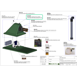 Sonar étanche de station de charge pour Robot BELROBOTICS BR16590