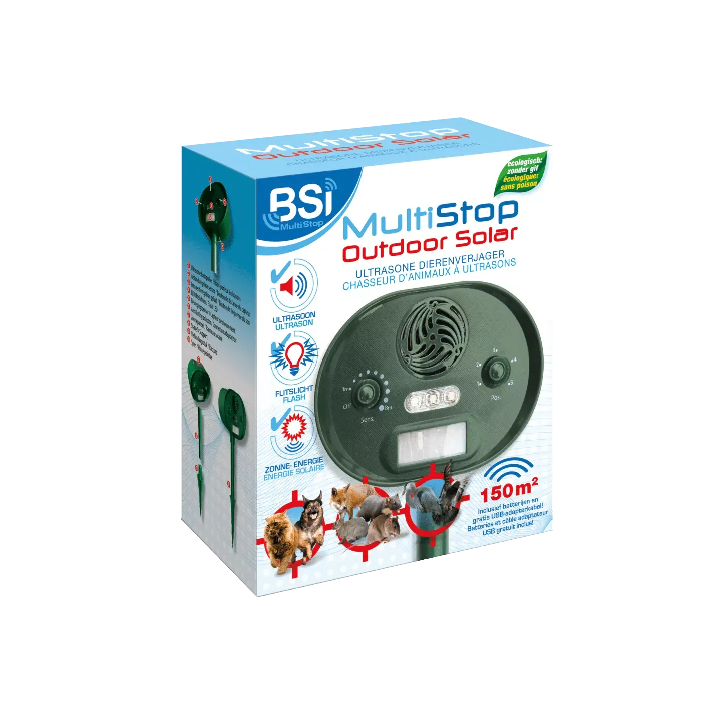 Répulsif Ultrason MultiStop Outdoor Solar BSI